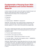 Fundamentals of Nursing Exam 2024- 2025 Questions and Correct Answers  Rated A+ | Verified Fundamentals of Nursing Exam ActualUpdate 2024- 2025 Quiz with Accurate Solutions Aranking Allpassl'