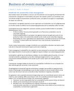 Samenvatting Business of Events management Hoofdstuk 10-21