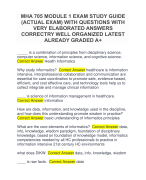 MHA 705 MODULE 1 EXAM STUDY GUIDE (ACTUAL EXAM) WITH QUESTIONS WITH  VERY ELABORATED ANSWERS  CORRECTRY WELL ORGANIZED LATEST ALREADY GRADED A+