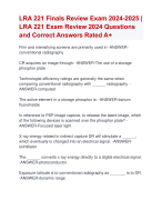 LRA 221 Finals Review Exam 2024-2025 |  LRA 221 Exam Review 2024 Questions  and Correct Answers Rated A+ | Certified LRA 221 Review Exam 2024-2025 Quiz with Accurate Solutions Aranking andPass'