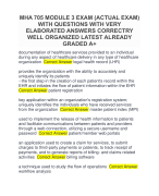 MHA 705 MODULE 3 EXAM (ACTUAL EXAM)  WITH QUESTIONS WITH VERY  ELABORATED ANSWERS CORRECTRY  WELL ORGANIZED LATEST ALREADY  GRADED A+