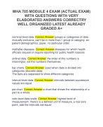 MHA 705 MODULE 4 EXAM (ACTUAL EXAM)  WITH QUESTIONS WITH VERY  ELABORATED ANSWERS CORRECTRY  WELL ORGANIZED LATEST ALREADY  GRADED A+