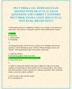 PECT PREK 4 ALL MODULES EXAM  2024/2025 WITH 500 ACTUAL EXAM  QUESTIONS AND CORRECT ANSWERS/  PECT PREK EXAM LATEST 2024 ACTUAL  TEST BANK (BRAND NEW!!)
