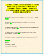 ABCP BOARD EXAM WITH 300 REAL EXAM  PRACTICE QUESTIONS AND CORRECT  ANSWERS (100% CORRECT VERIFIED  