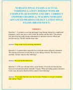 NURS 6521 FINAL EXAMS (4 ACTUAL  VERSIONS) LATEST 2024/2025 WITH 400  COMPLETE QUESTIONS AND 100% CO