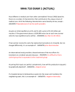 MHA 710 EXAM 1 (ACTUAL) 2024 QUESTIONS AND ANSWERS