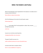 MHA 710 EXAM 2 (ACTUAL) 2024 QUESTIONS AND ANSWERS