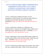 ATI PN CAPSTONE PROCTORED COMPREHENSIVE  ASSESSMENT NEWEST 2024 ACTUAL EXAM  COMPLETE 150 QUESTIONS AND CORRECT  DETAILED ANSWERS |ALREADY GRADED A+