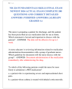 NR 224 FUNDAMENTALS SKILLS FINAL EXAM  NEWEST 2024 ACTUAL EXAM COMPLETE 200  QUESTIONS AND CORRECT DETAILED  ANSWERS (VERIFIED ANSWERS) |ALREADY  GRADED A+