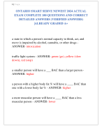 ONTARIO SMART SERVE NEWEST 2024 ACTUAL  EXAM COMPLETE 180 QUESTIONS AND CORRECT  DETAILED ANSWERS (VERIFIED ANSWERS) |ALREADY GRADED A+