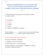 BIOS 252 COMPREHENSIVE EXAM NEWEST 2024  ACTUAL EXAM COMPLETE QUESTIONS AND  CORRECT DETAILED ANSWERS |ALREADY GRADED  A+