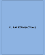 EU RAC EXAM (ACTUAL) 2024 QUESTIONS AND ANSWERS