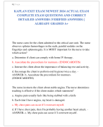 KAPLAN EXIT EXAM NEWEST 2024 ACTUAL EXAM  COMPLETE EXAM QUESTIONS AND CORRECT  DETAILED ANSWERS (VERIFIED ANSWERS) |  ALREADY GRADED A+