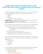 ATI MED SURG 2022-2023 FORM B EXAM LATEST  QUESTIONS AND CORRECT ANSWERS WITH RATIONALES  |AGRADE