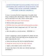 ATI RN FUNDAMENTALS EXAM PRACTICE EXAM  QUESTIONS 2024 COMPLETE 150 QUESTIONS AND  CORRECT DETAILED ANSWERS (VERIFIED  ANSWERS) |ALREADY GRADED A+