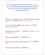PA APPRAISERS LICENSE NEWEST 2024 ACTUAL  EXAM COMPLETE 300 QUESTIONS AND CORRECT  DETAILED ANSWERS (VERIFIED ANSWERS)  |ALREADY GRADED A+