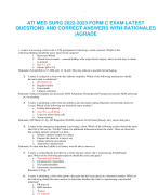ATI MED SURG 2022-2023 FORM C EXAM LATEST  QUESTIONS AND CORRECT ANSWERS WITH RATIONALES  |AGRADE 