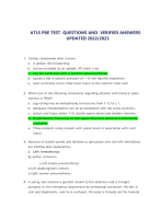 ATLS PRE TEST  QUESTIONS AND  VERIFIED ANSWERS  UPDATED 2022/2023  