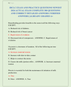 IBCLC EXAM AND PRACTICE QUESTIONS NEWEST  2024 ACTUAL EXAM COMPLETE 300 QUESTIONS  AND CORRECT DETAILED ANSWERS (VERIFIED  ANSWERS) |ALREADY GRADED A+