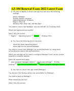 AZ-104 Renewal Exam 2022 Latest Exam