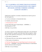 ICC CALIFORNIA UST INSPECTOR EXAM NEWEST  2024 ACTUAL EXAM 390 QUESTIONS AND CORECT  DETAILED ANSWERS (VERIFIED ANSWERS) |ALREADY GRADED A