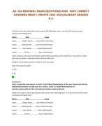 AZ-104 CERTIFICATION  RENEWAL EXAM  REAL  EXAM SCREEN SHOTS TAKEN  JANUARY 2023 ALL  QUESTIONS AND CORRECT  ANSWERS