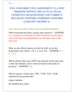 WGU C949 OBJECTIVE ASSESSMENT 2 LATEST  VERSIONS NEWEST 2024 ACTUAL EXAM  COMPLETE 350 QUESTIONS AND CORRECT  DETAILED ANSWERS (VERIFIED ANSWERS) |ALREADY GRADED A+