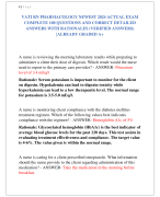 VATI RN PHARMACOLOGY NEWEST 2024 ACTUAL EXAM  COMPLETE 100 QUESTIONS AND CORRECT DETAILED  ANSWERS WITH RATIONALES (VERIFIED ANSWERS)  |ALREADY GRADED A+
