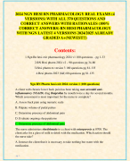 2024 NGN HESI RN PHARMACOLOGY REAL EXAMS (4  VERSIONS) WITH ALL 370 QUESTIONS AND  CORRECT ANSWERS WITH RATIONALES (100%  CORRECT ANSWERS) RN HESI PHARMACOLOGY  WITH NGN LATEST 4 VERSIONS 2024/2025 ALREADY  GRADED A+(NEWEST!!)