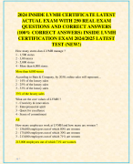 2024 INSIDE LVMH CERTIFICATE LATEST  ACTUAL EXAM WITH 250 REAL EXAM  QUESTIONS AND CORRECT ANSWERS  (100% CORRECT ANSWERS) INSIDE LVMH  CERTIFICATION EXAM 2024/2025 LATEST  TEST (NEW!)