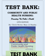 Community and Public Health Nursing 10th Edition Rector Test Bank