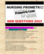 CNA Written Exam ( Prometric Practice Test ) 2023-2024 /Questions And Answers (A+)