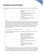 Community Nursing Test Banks