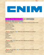CNIM PRACTICE EXAM 1 2024 /239 Verified Questions And Answers (A+)