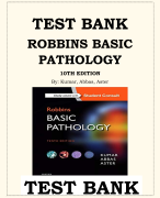 Robbins: Basic Pathology 10th Edition Kymar Abbas Test Bank