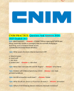 CNIM PRACTICE: Questions And Answers 2024-2025 Graded (A+)