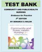TEST BANK: Community and Public Health Nursing 3rd Edition DeMarco & Walsh