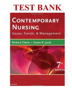 Fundamentals of Nursing Concepts and  Competencies for Practice 9th Edition  Craven Test Bank