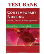 Cherry & Jacob: Contemporary Nursing: Issues, Trends, and Management, 7th Edition