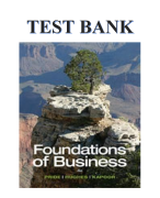 TEST BANK FOR FOUNDATIONS OF BUSINESS, 4TH EDITION