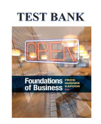 TEST BANK FOR FOUNDATIONS OF BUSINESS, 6TH EDITION