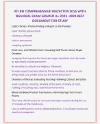 ATI RN COMPREHENSIVE PREDICTOR 2016 WITH  NGN REAL EXAM GRADED A+ 2023 -2024 BEST  DOCUMENT FOR STUDY 