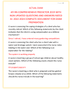 ATI RN COMPREHENSIVE PREDICTOR 2019 WITH  NGN UPDATED QUESTIONS AND ANSWERS RATED  A+ 2022-2024 COMPLETE DOCUMENT FOR EXAM  PREPARATION