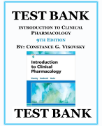 TEST BANK Introduction to Clinical Pharmacology 10th Edition