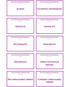 Oefenkaartjes Ontwikkelingspsychologie: Piaget/Cognitieve Ontwikkeling, Algemeen