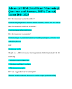 Advanced Fetal Monitoring (Answered 100% Correctly) 2024-2025