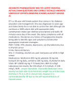 ADVANCED PHARMACOLOGY NSG 533 LATEST 2024 REAL ACTUAL EXAM QUESTIONS AND CORRECT DETAILED ANSWERS VERIFIED BY EXPERTS (MARKING SCHEME) ALREADY GRADED A+