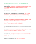 ADVANCED PATHOPHYSIOLOGY REAL EXAM QUESTIONS AND  ANSWERS//ALREADY GRADED A+