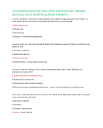 ATI COMPREHENSIVE EXIT FINAL EXAM QUESTIONS AND ANSWERS 2024-2024 LATEST UPDATES//ALREADY GRADED A+