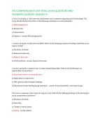 ATI COMPREHENSIVE EXIT FINAL EXAM QUESTIONS AND  ANSWERS//ALREADY GRADED A+